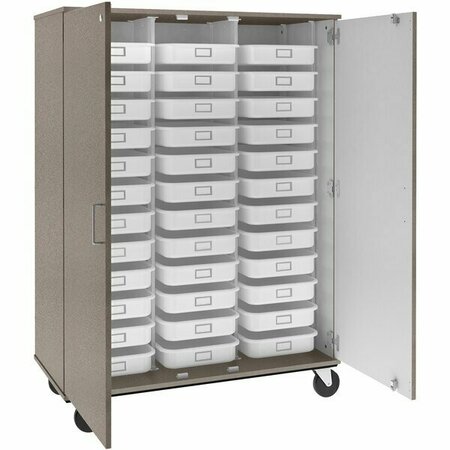 I.D. SYSTEMS 67'' Tall Grey Nebula Mobile Storage Cabinet with 36 3 1/2'' Trays 80275F67059 538275F67059